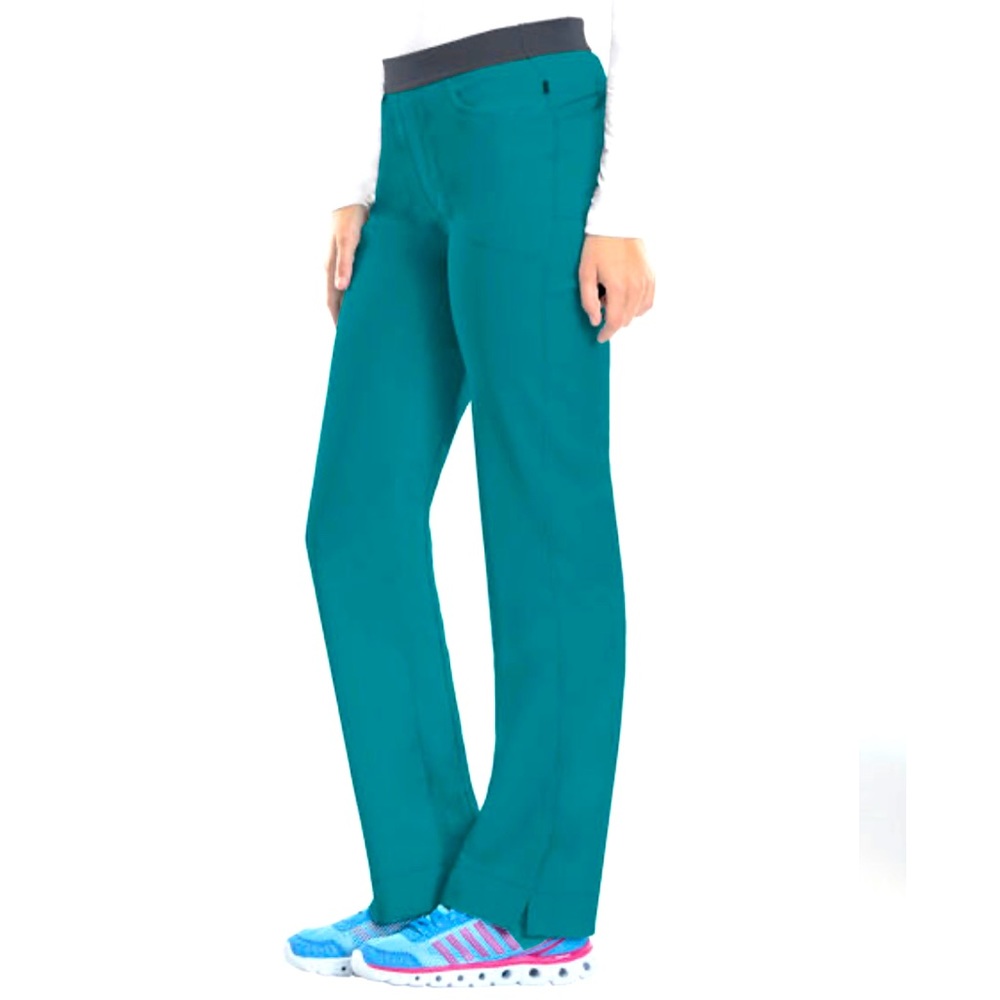 Women's Rib Yoke Waist Pull On Scrub Pants LARGE TALL